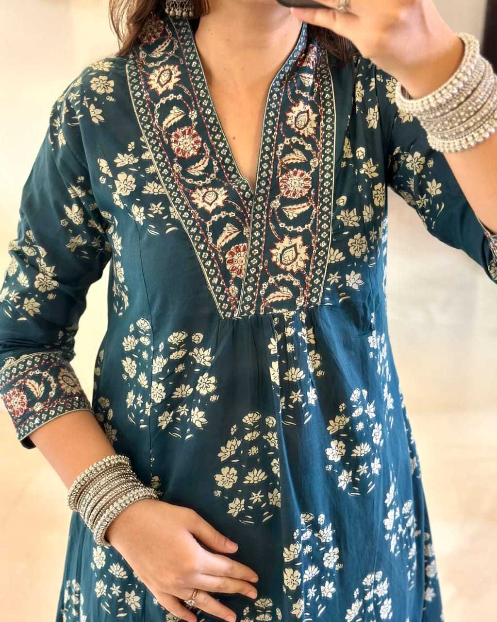 Bloom Boldly ? XXL Cotton Dress with Beautiful Embroidery & Print(M) - Image 4