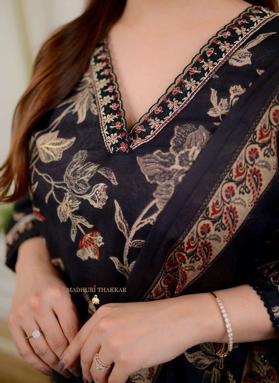 Flawless Florals ? Printex Embroidered Cotton Dress for Daily Style (L) - Image 2